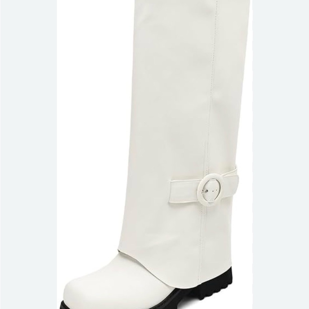Elegant White Ankle Boots - Picture 2 of 6